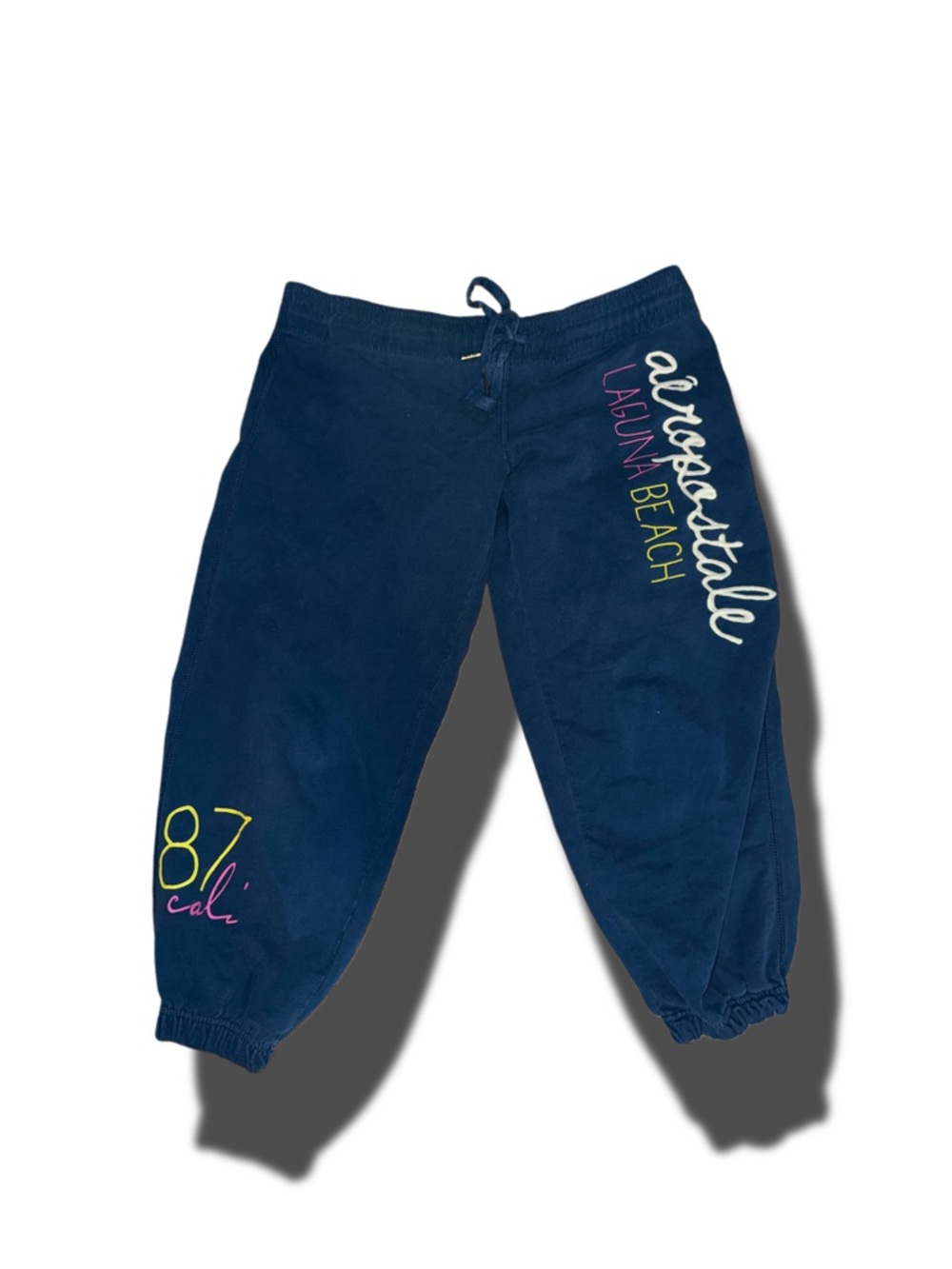 Aeropostale Navy Jogger Sweatpants with Colorful Laguna Beach Script